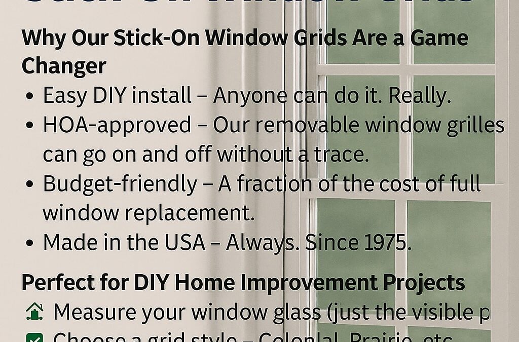 Adding Window Grilles to Existing Windows: A Simple Guide to Upgrade Your Home